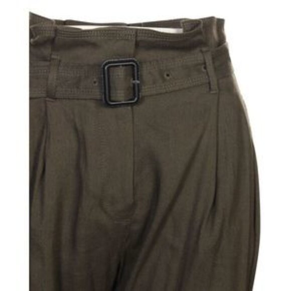 Pre Loved Burberry Linen Trousers green FEMALE Pants - Picture 6 of 6